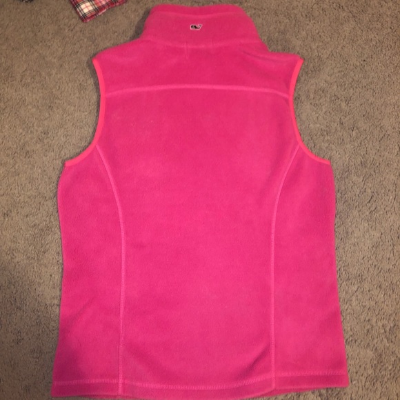 Vineyard Vines Pink Fleece Vest - Picture 3 of 3